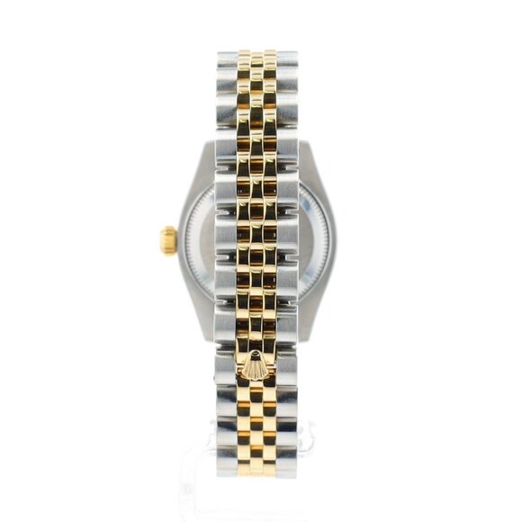 Rolex Ladies Datejust 179173 Two-Tone 18KY & Steel Black Diamond Jubilee Watch - Picture 6 of 9